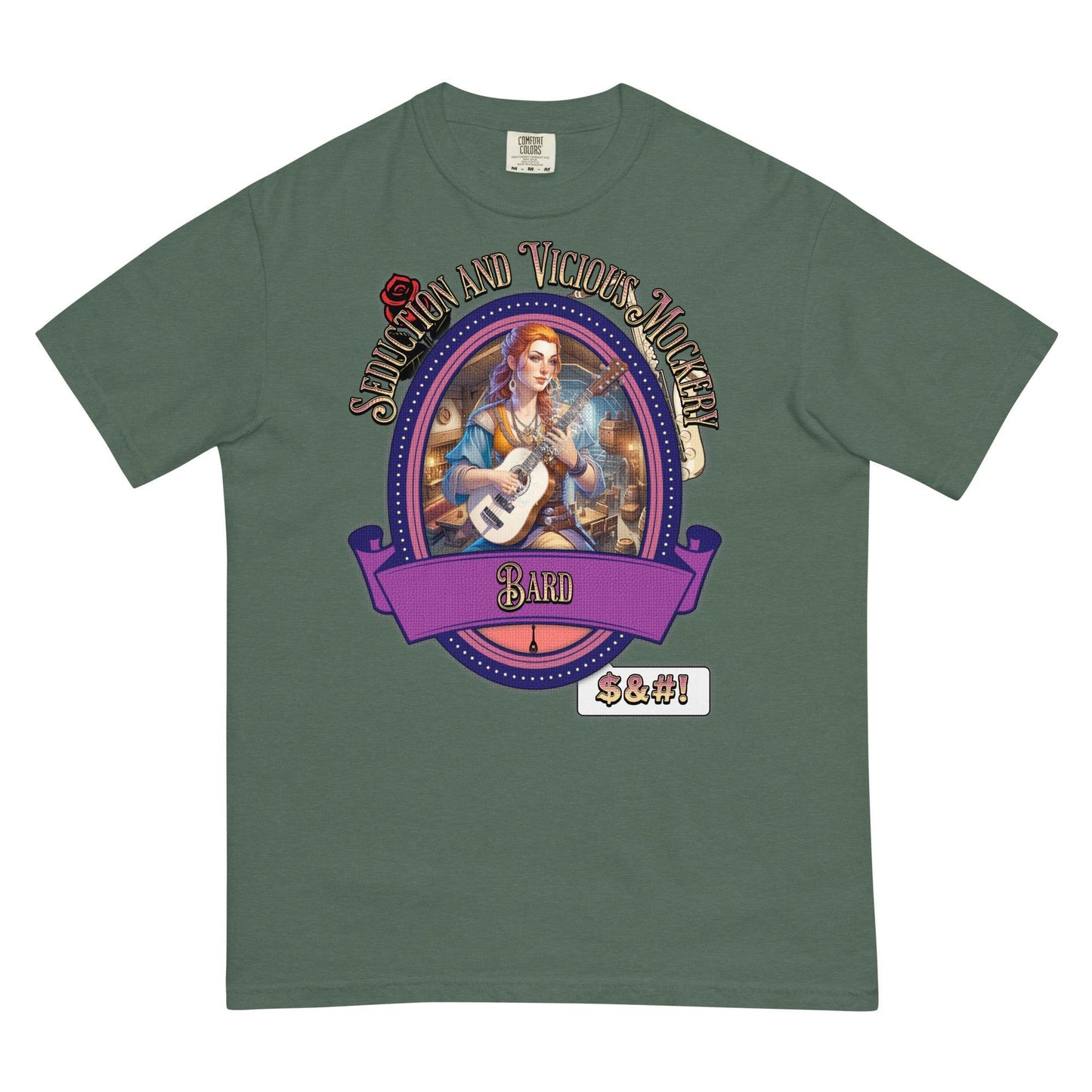 EYNA Emporium - "Seduction and Vicious Mockery" Bard Unisex Heavyweight T-Shirt