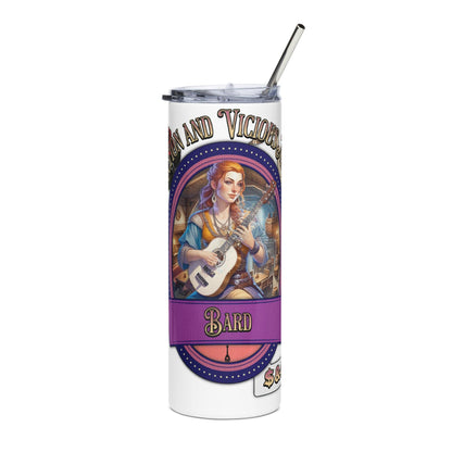 EYNA Emporium - "Seduction and Vicious Mockery" Female Bard Stainless Steel Tumbler