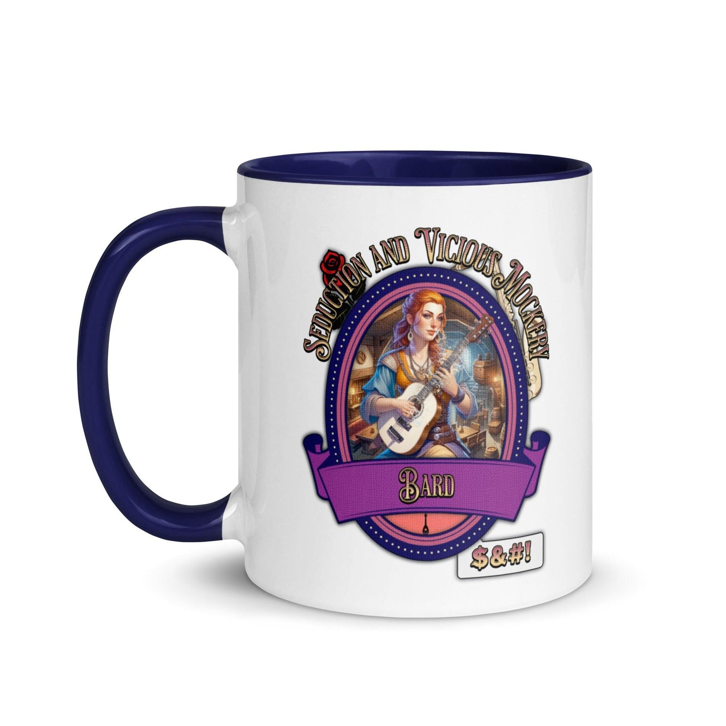 EYNA Emporium - "Seduction and Vicious Mockery" Female Bard Two-Toned Color Mug