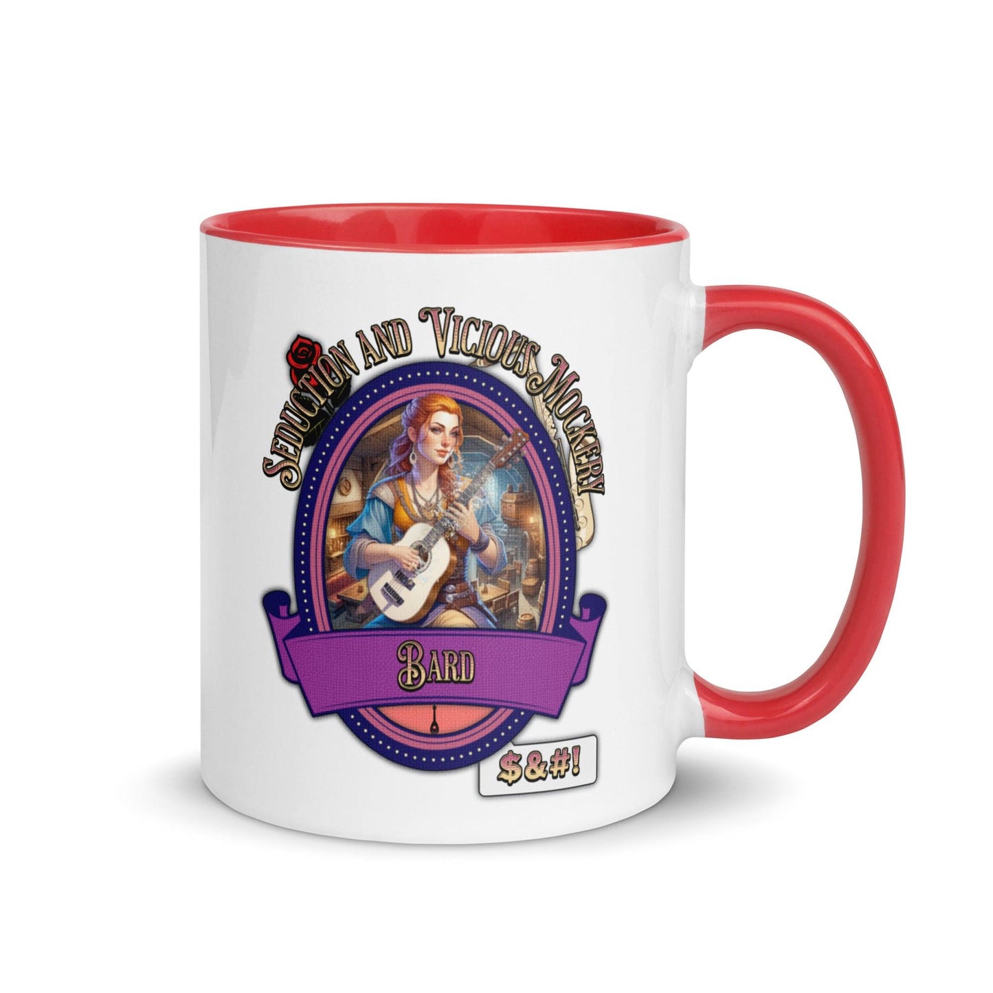 EYNA Emporium - "Seduction and Vicious Mockery" Female Bard Two-Toned Color Mug