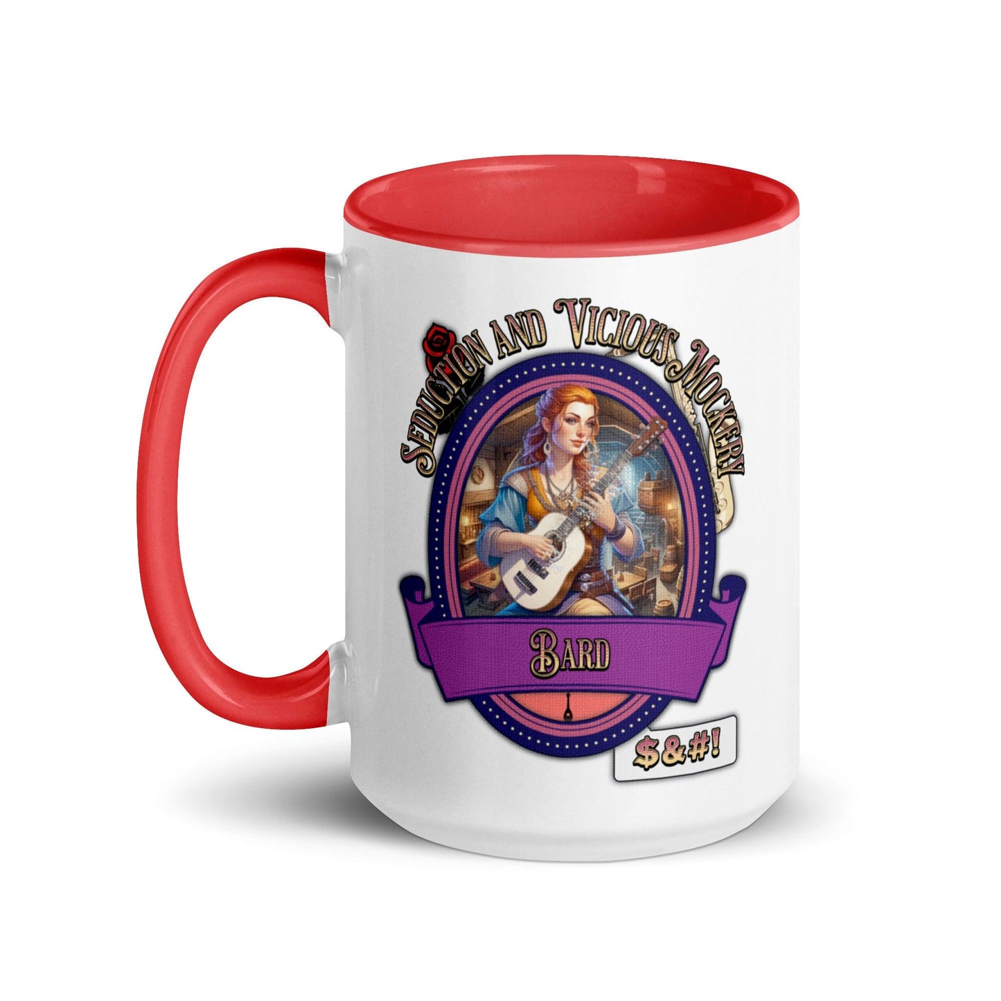 EYNA Emporium - "Seduction and Vicious Mockery" Female Bard Two-Toned Color Mug