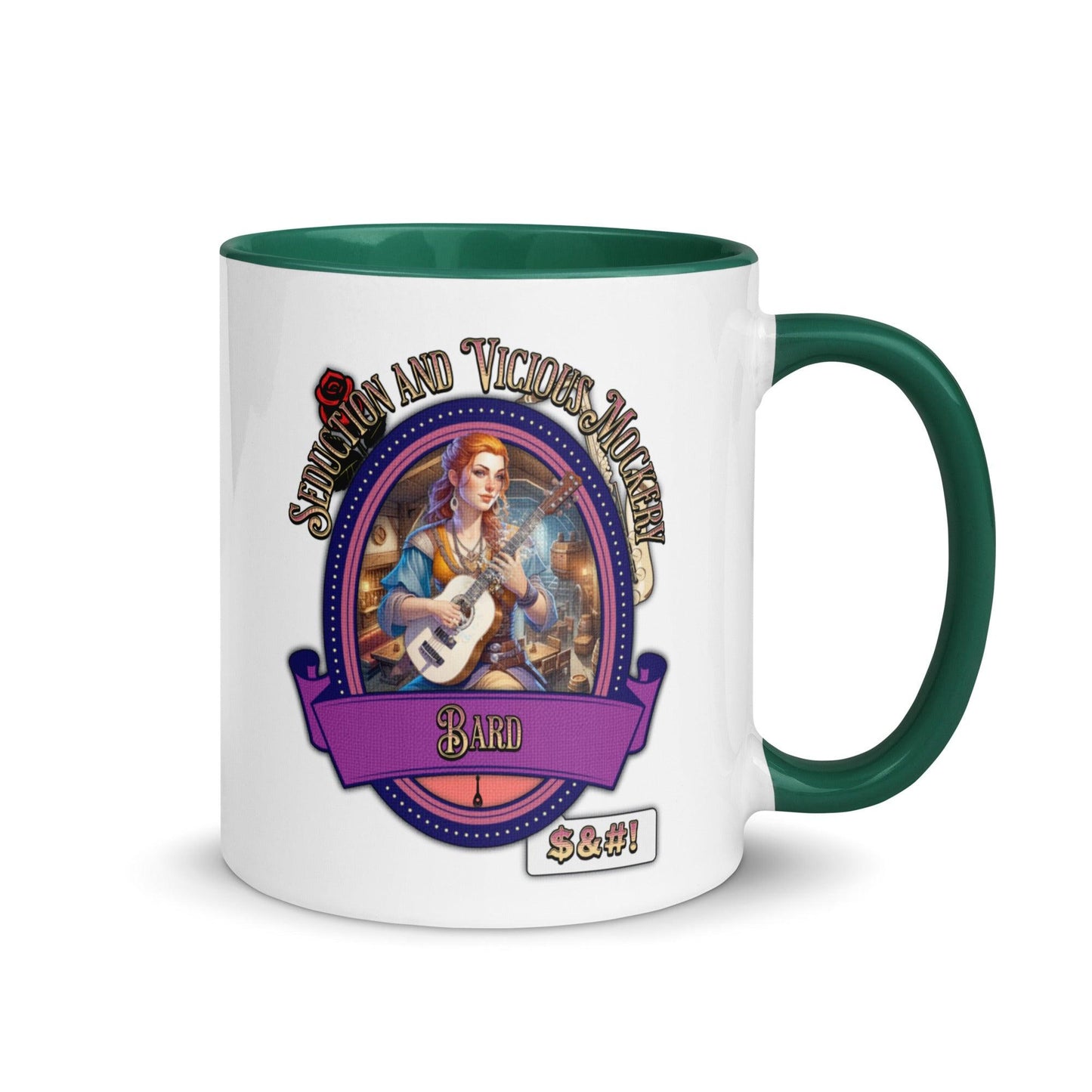 EYNA Emporium - "Seduction and Vicious Mockery" Female Bard Two-Toned Color Mug