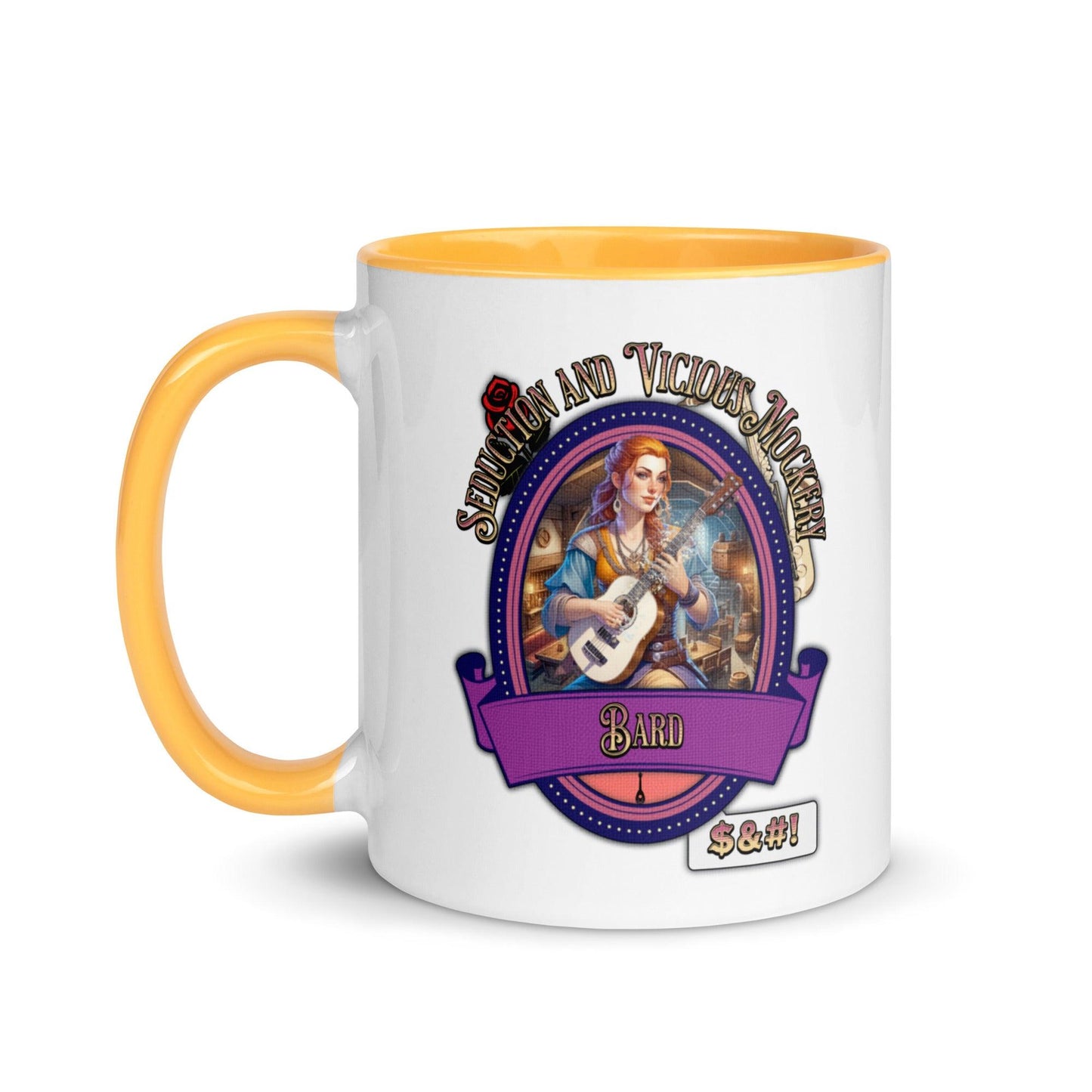 EYNA Emporium - "Seduction and Vicious Mockery" Female Bard Two-Toned Color Mug