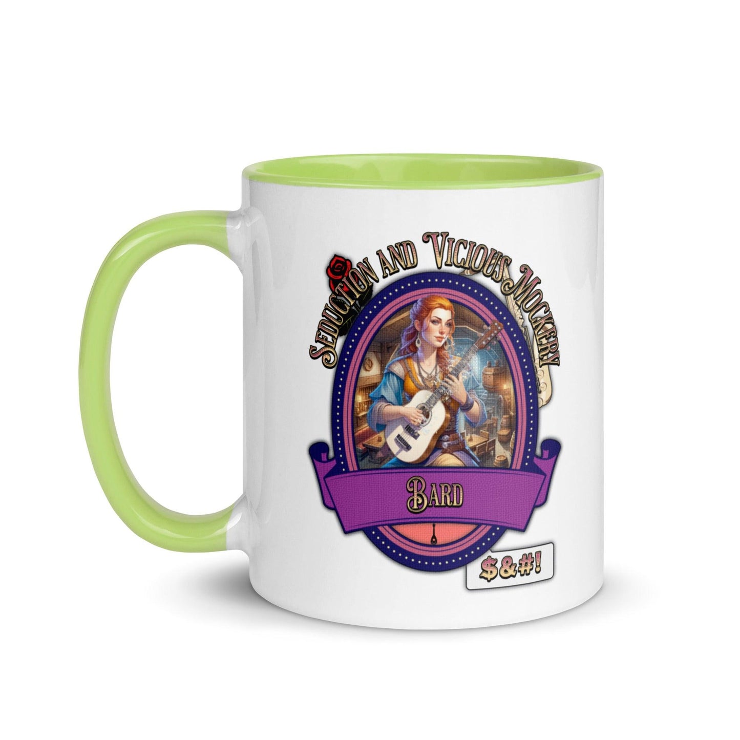 EYNA Emporium - "Seduction and Vicious Mockery" Female Bard Two-Toned Color Mug