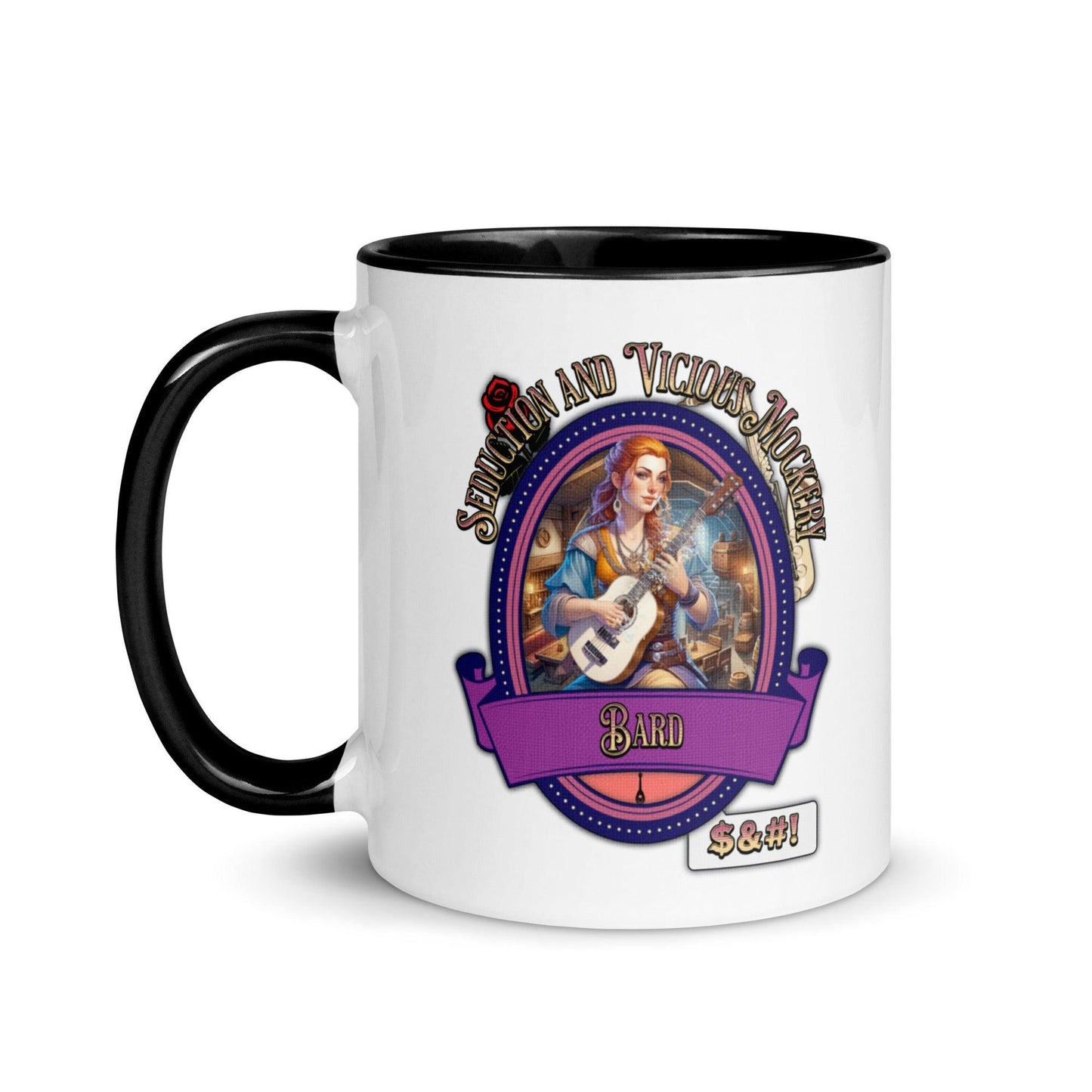 EYNA Emporium - "Seduction and Vicious Mockery" Female Bard Two-Toned Color Mug