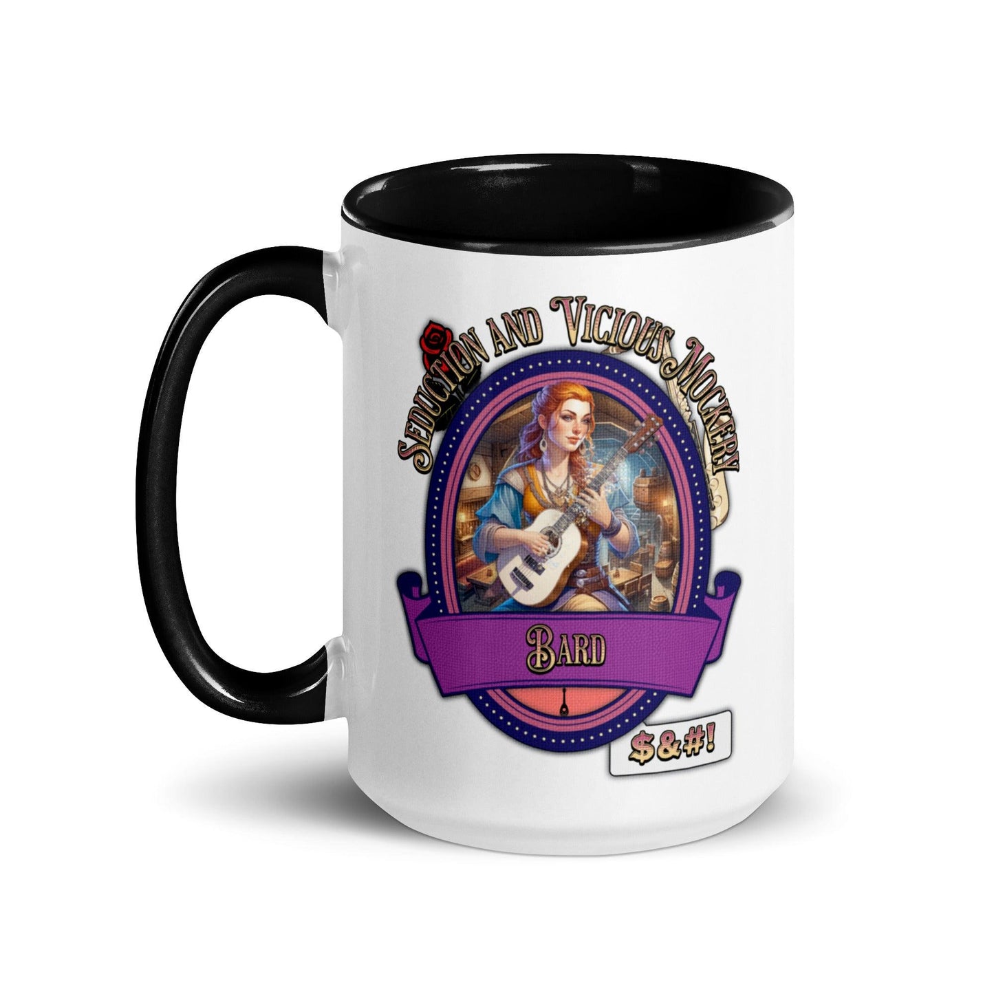 EYNA Emporium - "Seduction and Vicious Mockery" Female Bard Two-Toned Color Mug