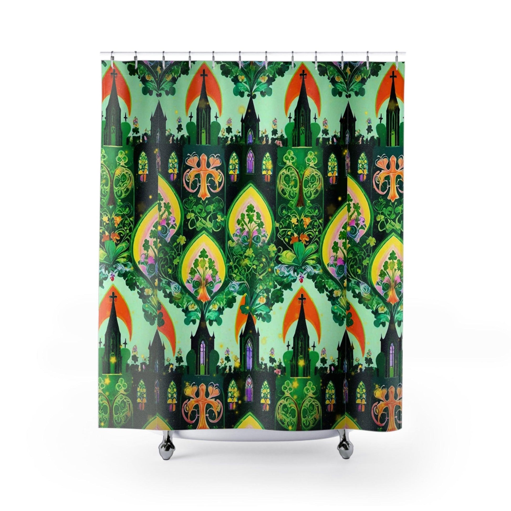 EYNA Emporium - "St. Patrick's Day Cathedral" Shower Curtains