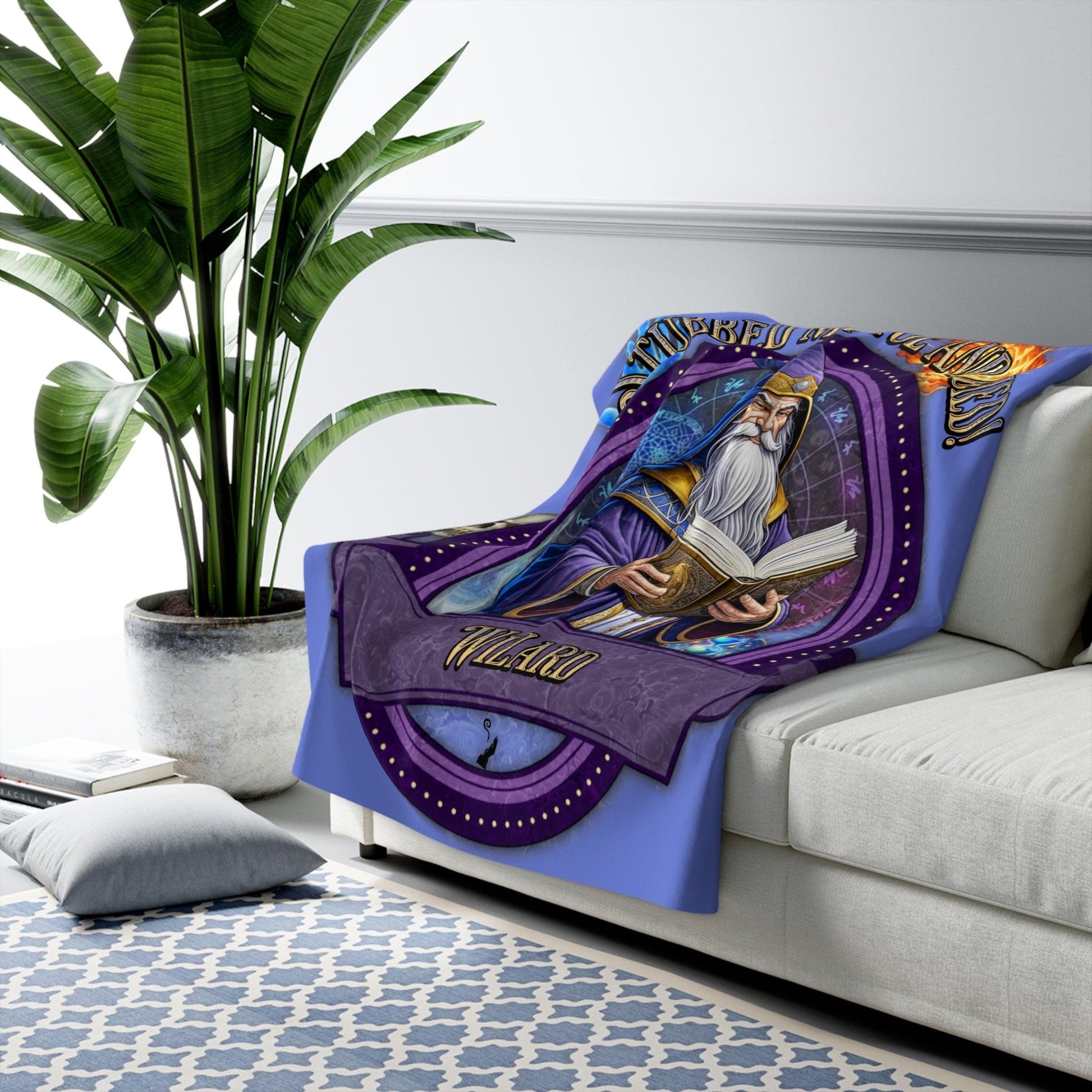 EYNA Emporium - "Stubbed My Toe and Died" Sherpa Fleece Blanket - Wizard