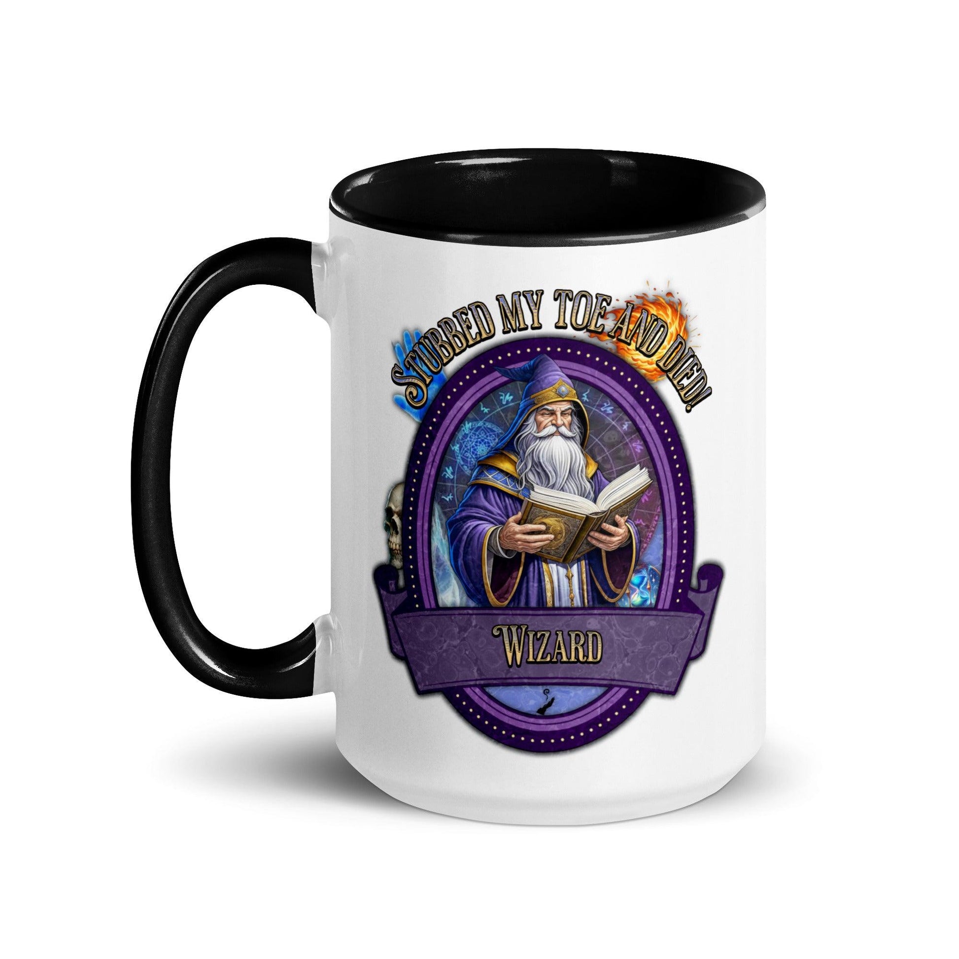 EYNA Emporium - "Stubbed my Toe and Died!" Wizard Two-Toned Color Mug