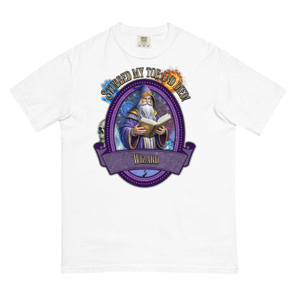 EYNA Emporium - "Stubbed My Toe and Died" Wizard Unisex Heavyweight T-Shirt