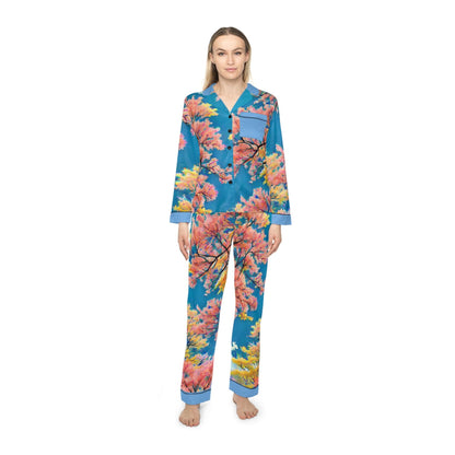 EYNA Emporium - "Summer Stroll" Women's Satin Pajamas