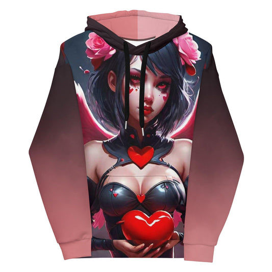 EYNA Emporium - "Valentine's Dark Angel" Close up Unisex Hoodie