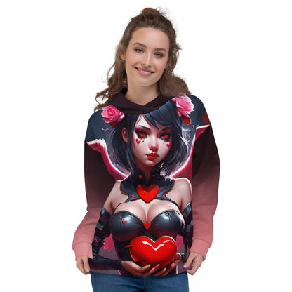 EYNA Emporium - "Valentine's Dark Angel" Close up Unisex Hoodie