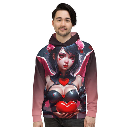 EYNA Emporium - "Valentine's Dark Angel" Close up Unisex Hoodie