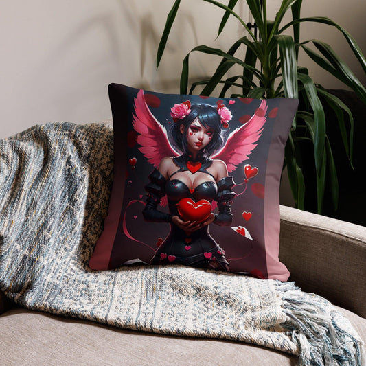 EYNA Emporium - "Valentine's Dark Angel" Premium Pillow Case