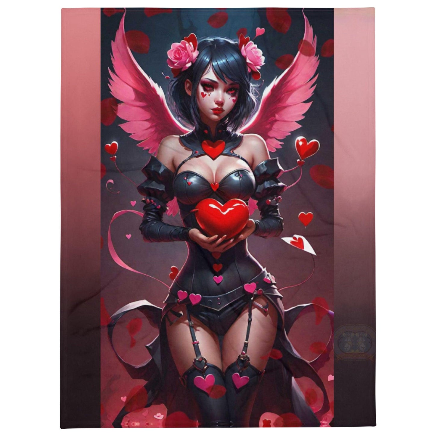 EYNA Emporium - "Valentine's Dark Angel" Throw Blanket