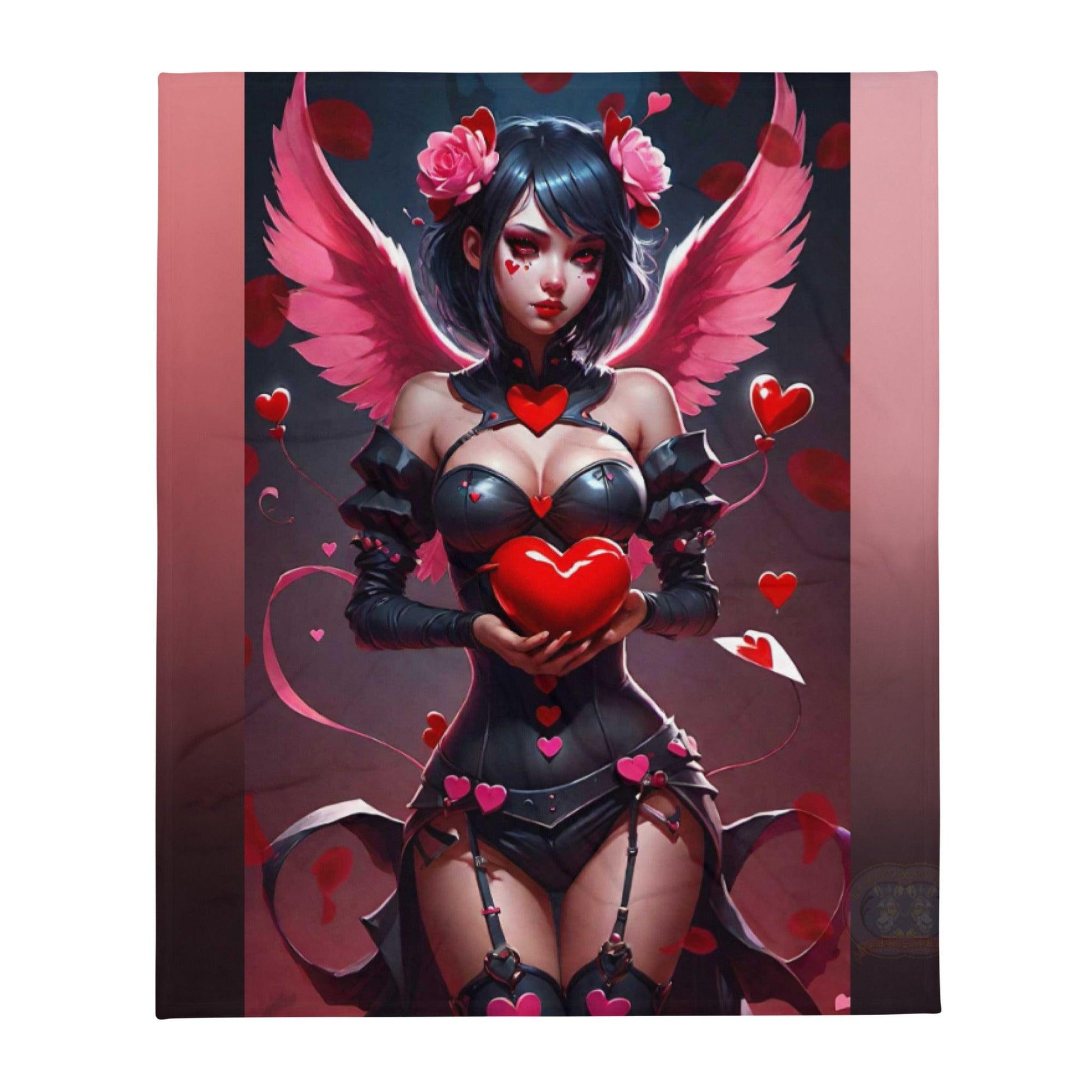 EYNA Emporium - "Valentine's Dark Angel" Throw Blanket