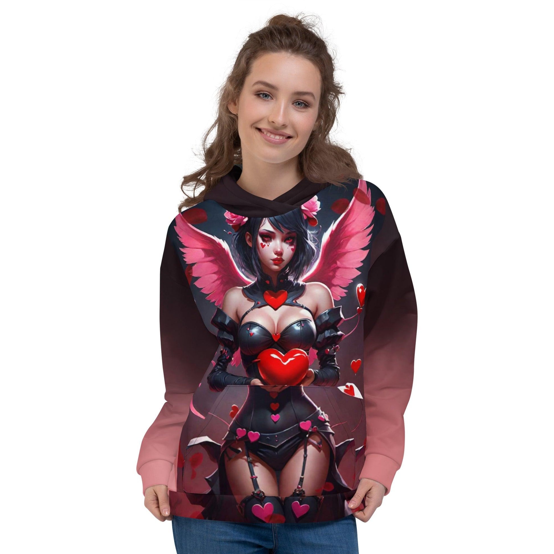 EYNA Emporium - "Valentine's Dark Angel" Unisex Hoodie