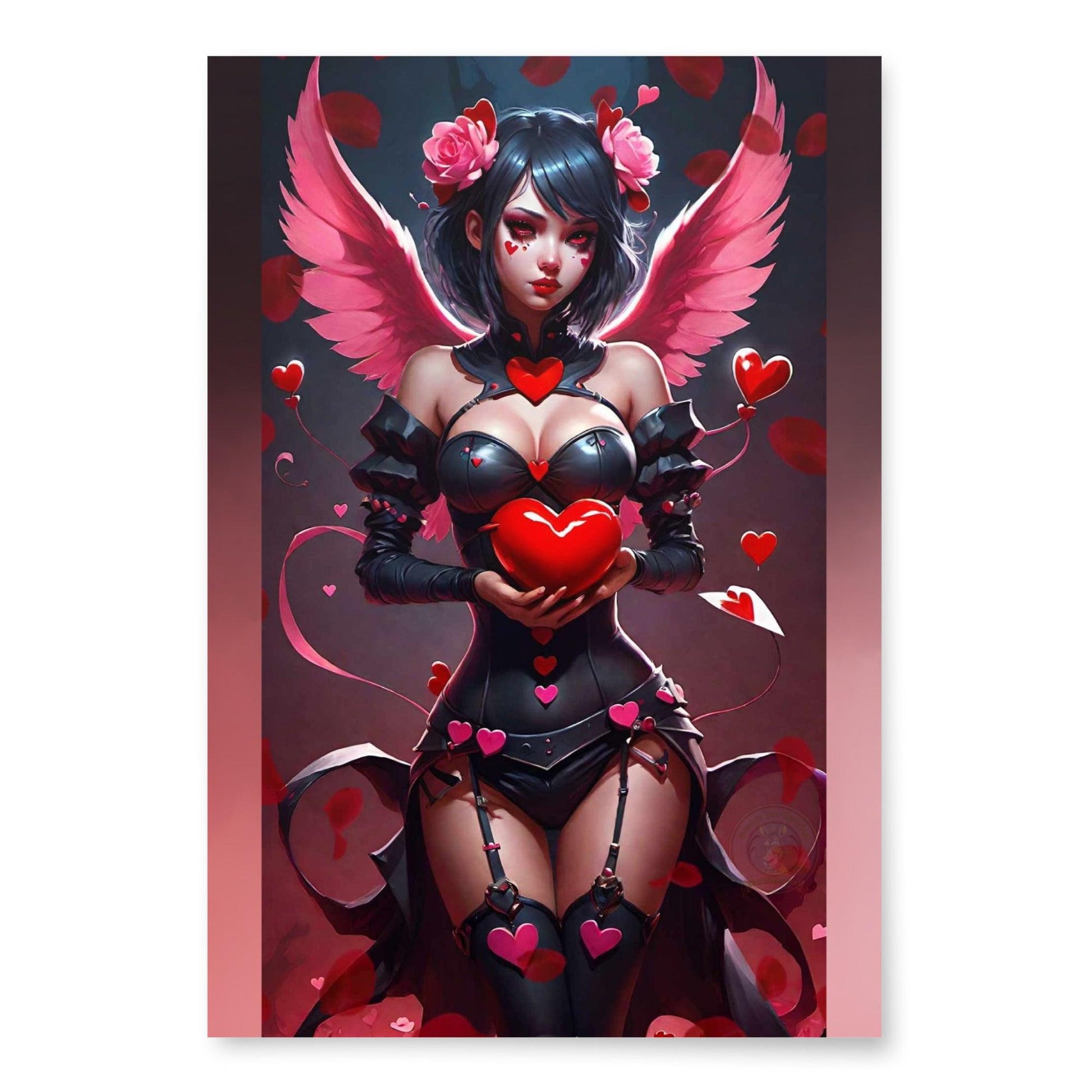 EYNA Emporium - "Valentine's Dark Angel" Wrapping Paper Sheets