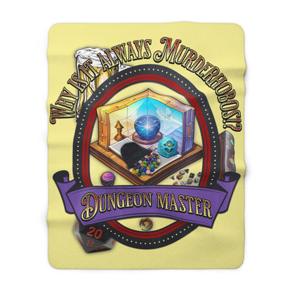 EYNA Emporium - "Why is it always Murderhobos!?" Sherpa Fleece Blanket - Dungeon Master