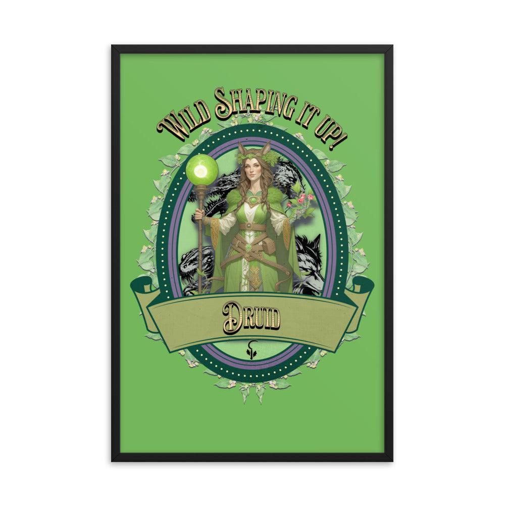 EYNA Emporium - "Wild Shaping it Up" Ayous Wood Framed Poster - Druid