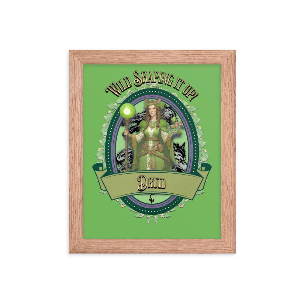 EYNA Emporium - "Wild Shaping it Up" Ayous Wood Framed Poster - Druid