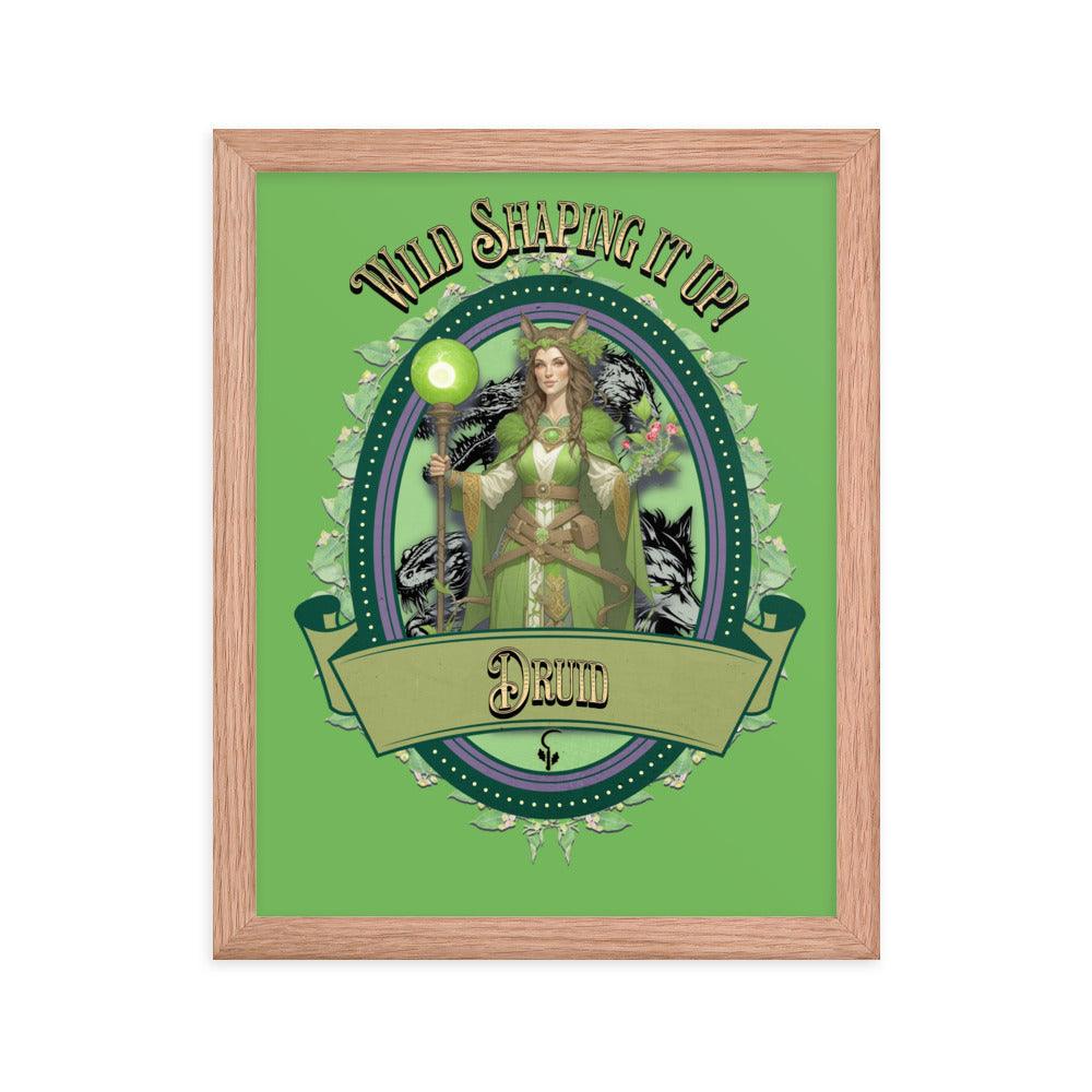 EYNA Emporium - "Wild Shaping it Up" Ayous Wood Framed Poster - Druid