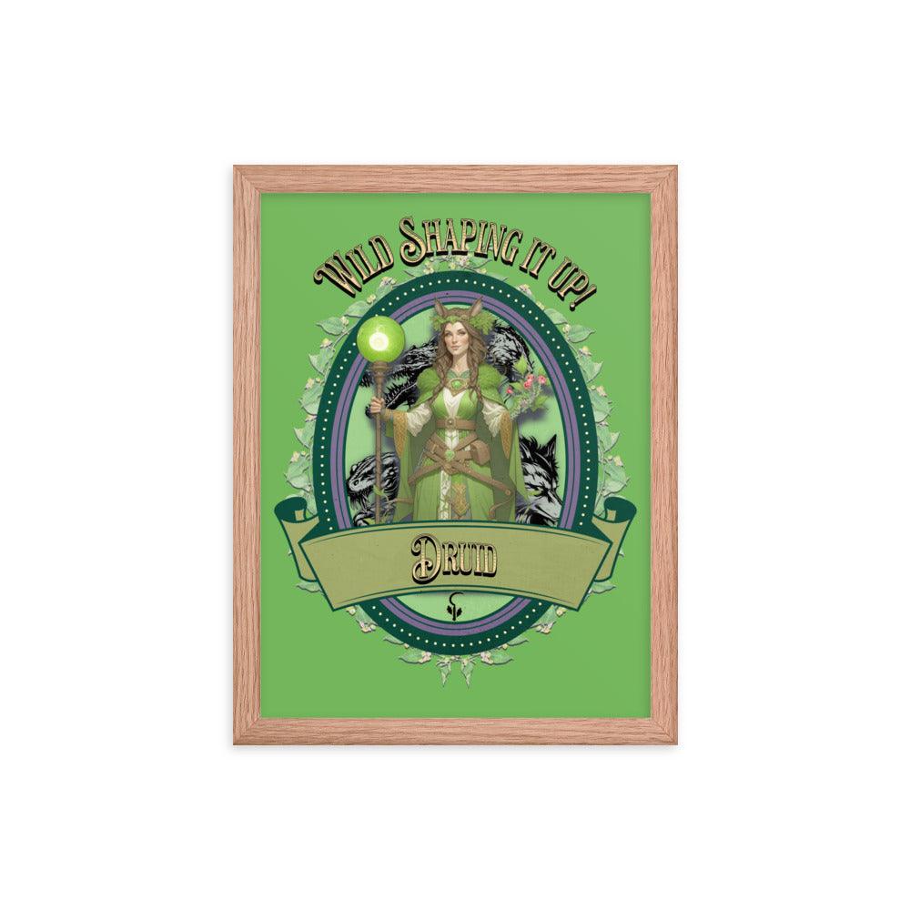 EYNA Emporium - "Wild Shaping it Up" Ayous Wood Framed Poster - Druid