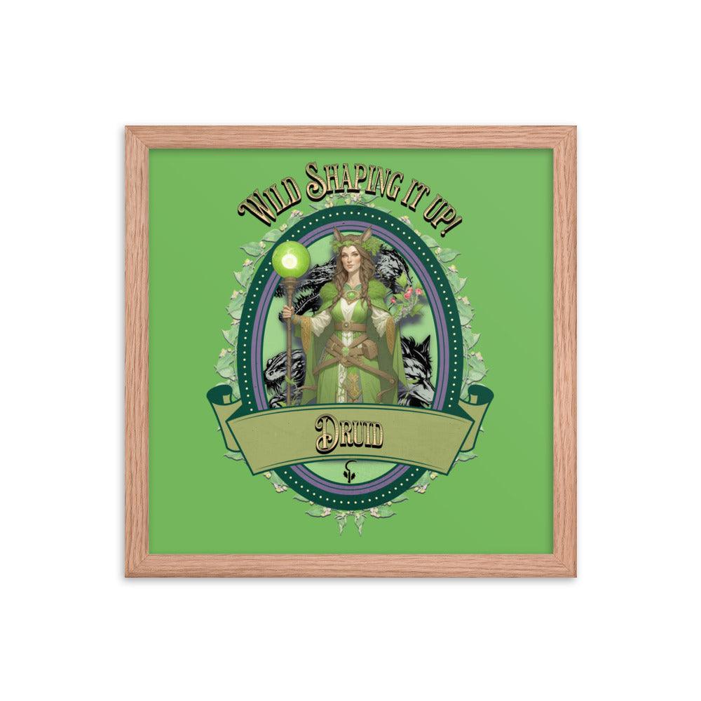 EYNA Emporium - "Wild Shaping it Up" Ayous Wood Framed Poster - Druid