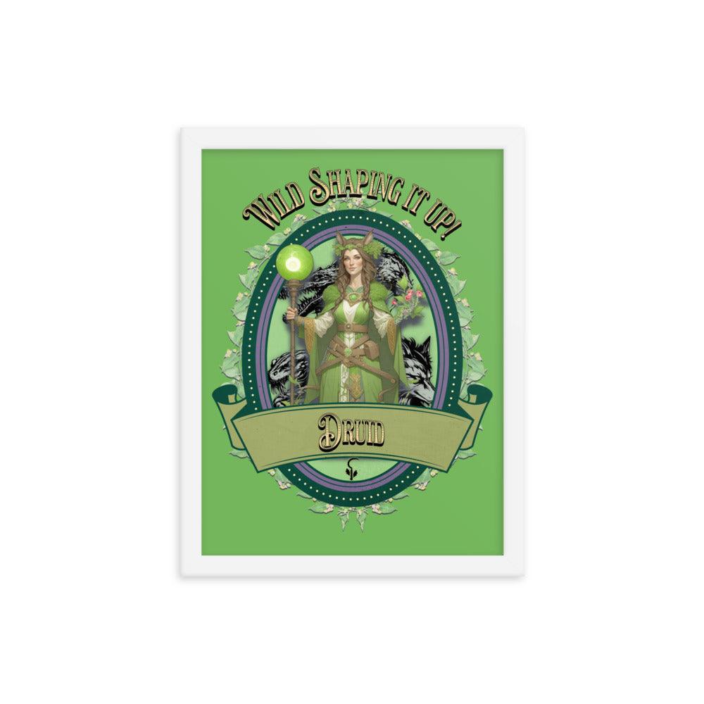 EYNA Emporium - "Wild Shaping it Up" Ayous Wood Framed Poster - Druid