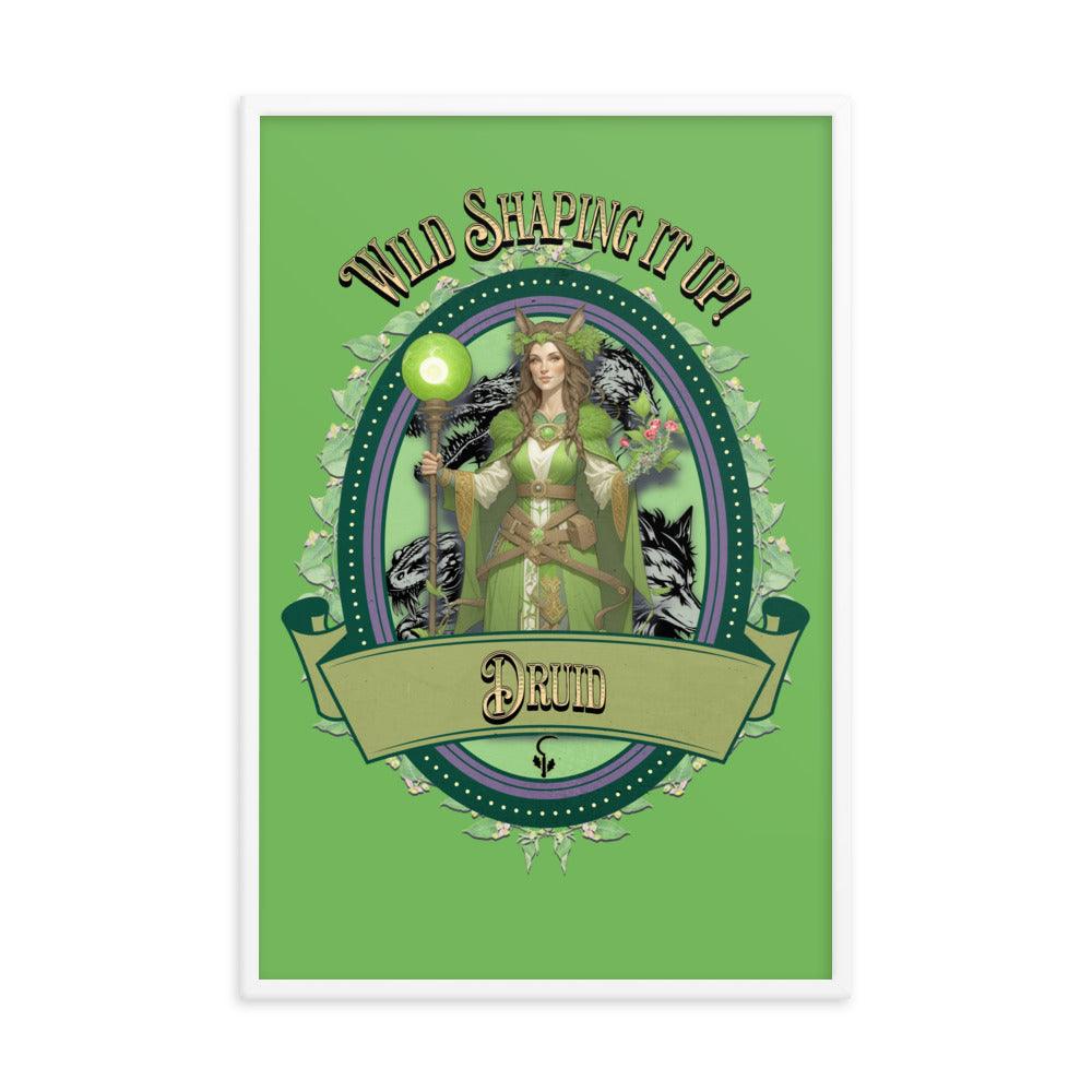 EYNA Emporium - "Wild Shaping it Up" Ayous Wood Framed Poster - Druid