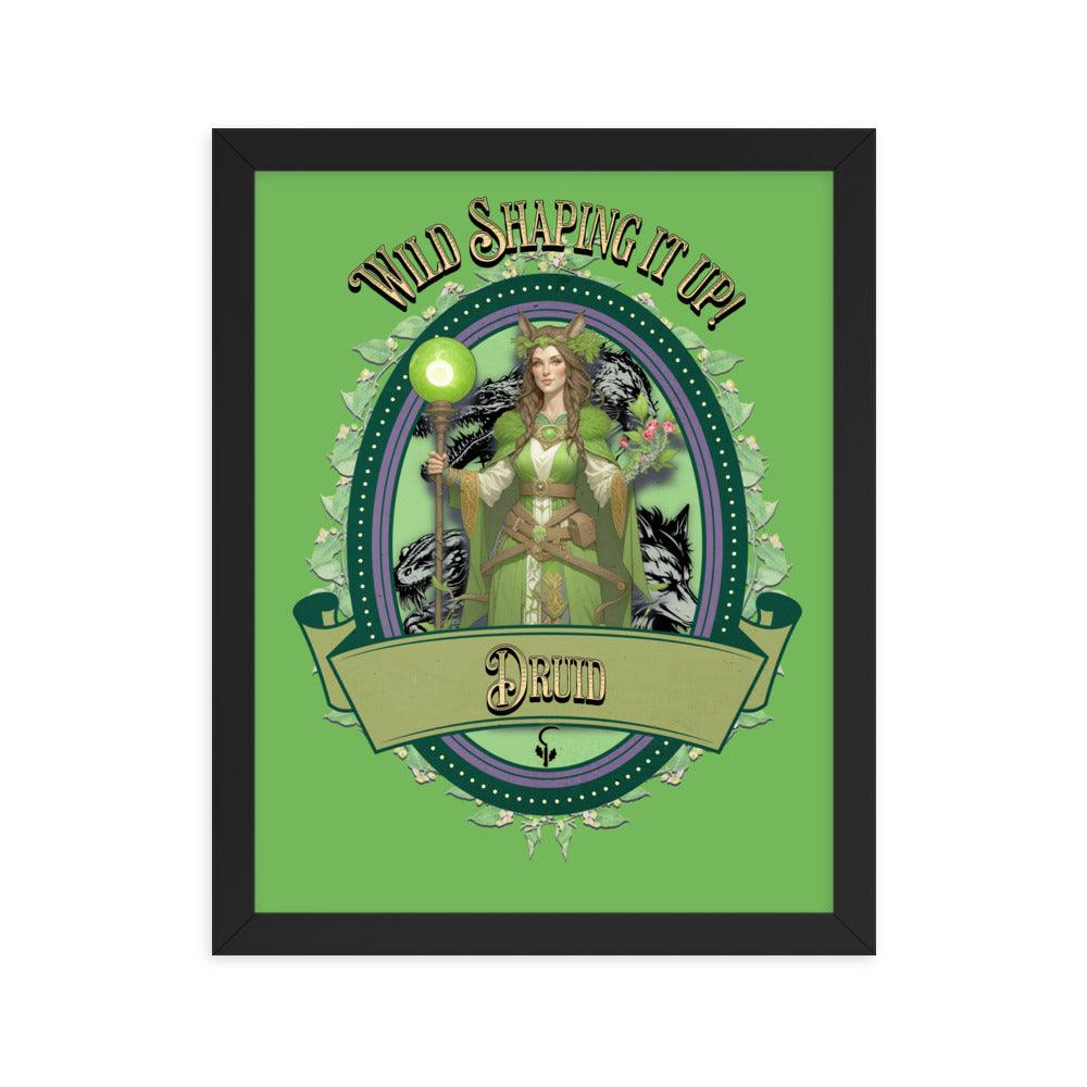 EYNA Emporium - "Wild Shaping it Up" Ayous Wood Framed Poster - Druid