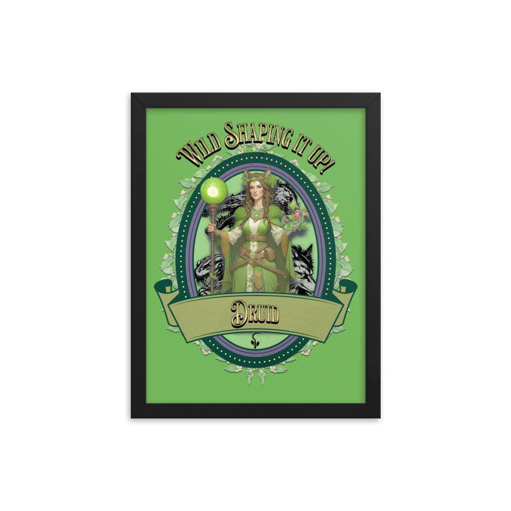 EYNA Emporium - "Wild Shaping it Up" Ayous Wood Framed Poster - Druid