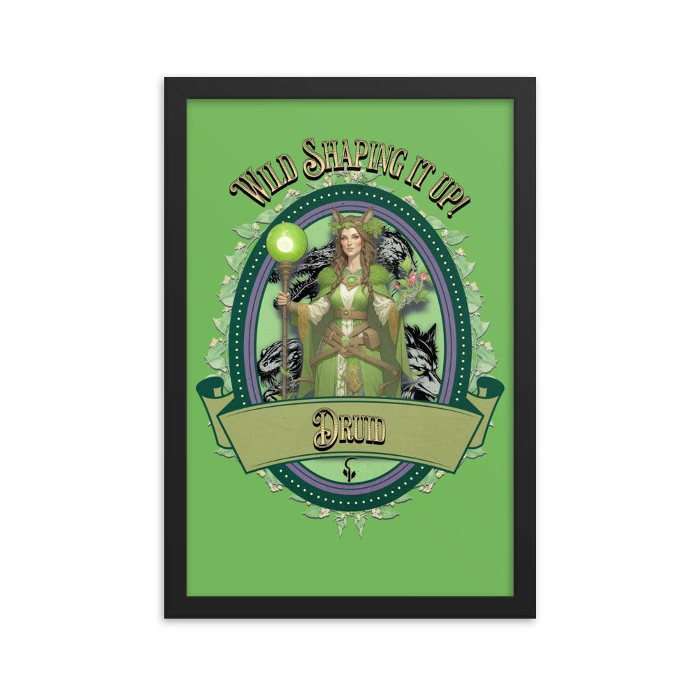 EYNA Emporium - "Wild Shaping it Up" Ayous Wood Framed Poster - Druid