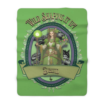 EYNA Emporium - "Wild Shaping it Up" Sherpa Fleece Blanket - Druid