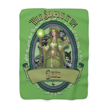 EYNA Emporium - "Wild Shaping it Up" Sherpa Fleece Blanket - Druid